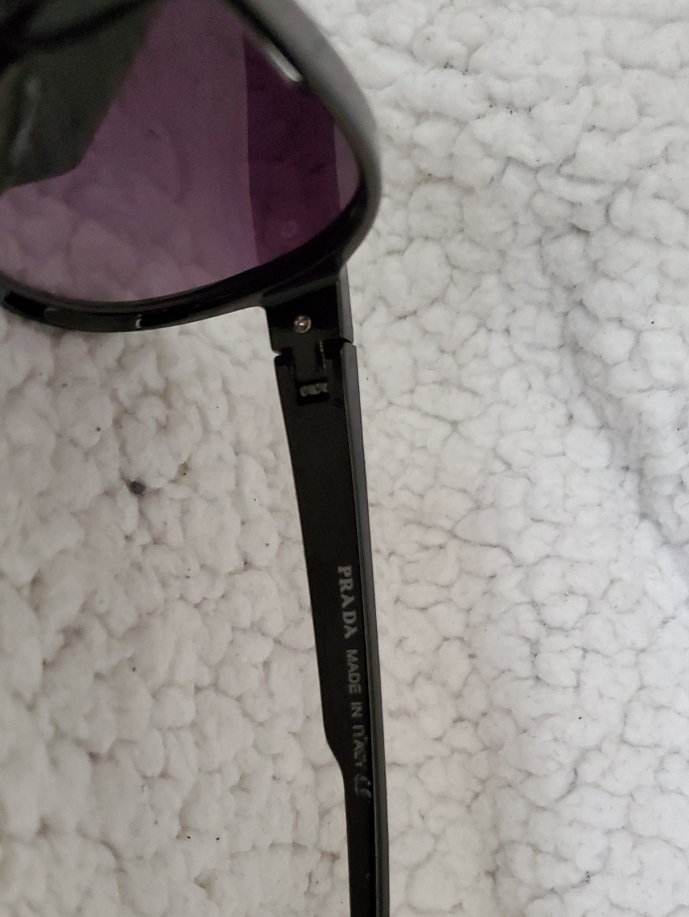 Boutique Black Frame Sunglasses with Purple Lenses - Picture 6 of 7